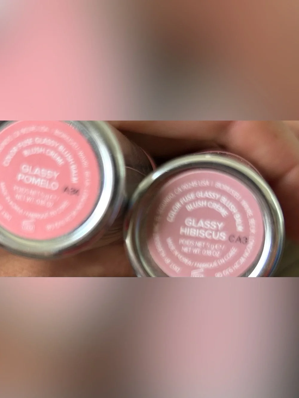 Haus Labs blush glassy pomelo and glassy hibiscus